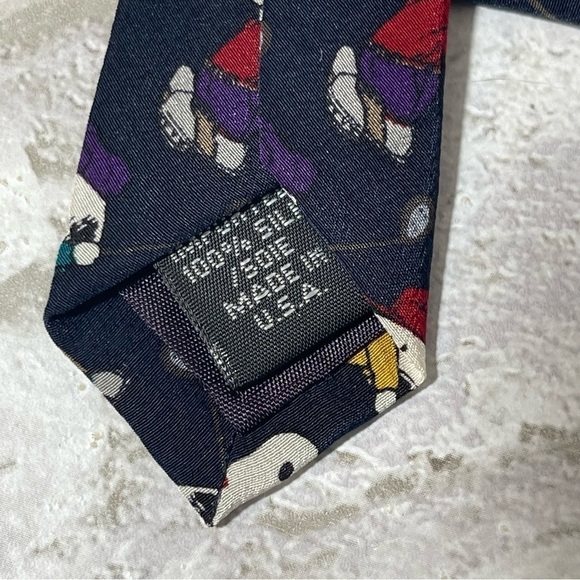 PEANUTS Tie Navy Snoopy Golpher Silk - Picture 4 of 4